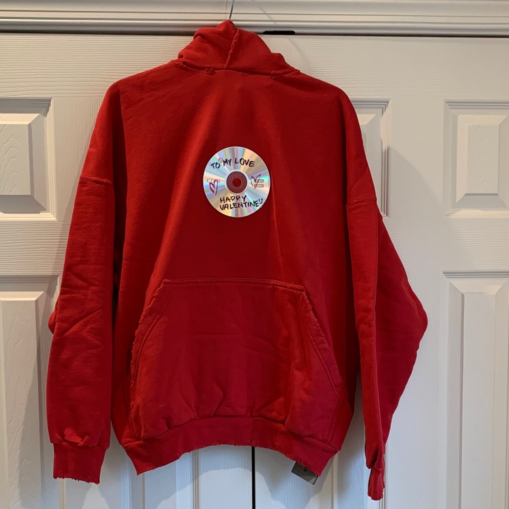 Balenciaga Red Valentine's Day Top